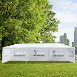 Winado - 10x30 Party Tent Outdoor Canopy Tent with Removable Sidewalls, Tents for Parties Waterproof for Backyard Outdoor - White