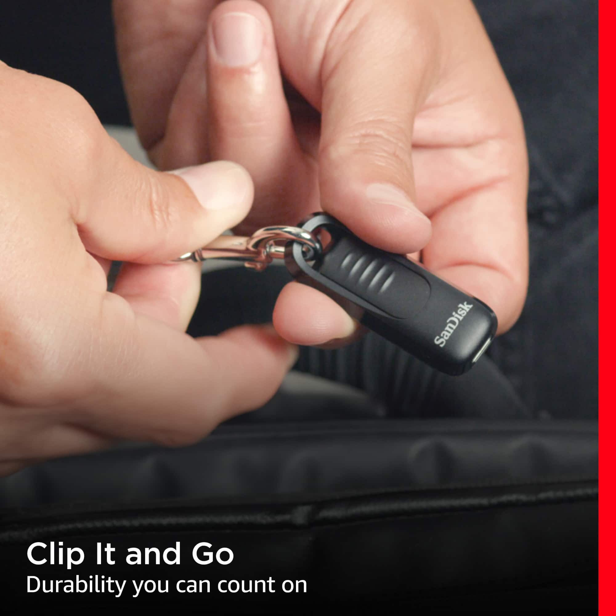 SanDisk Clip It and Go Durability you can count on.