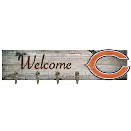 Fan Creations - Chicago Bears 24" x 6" Mounted Coat Hanger - Multicolor