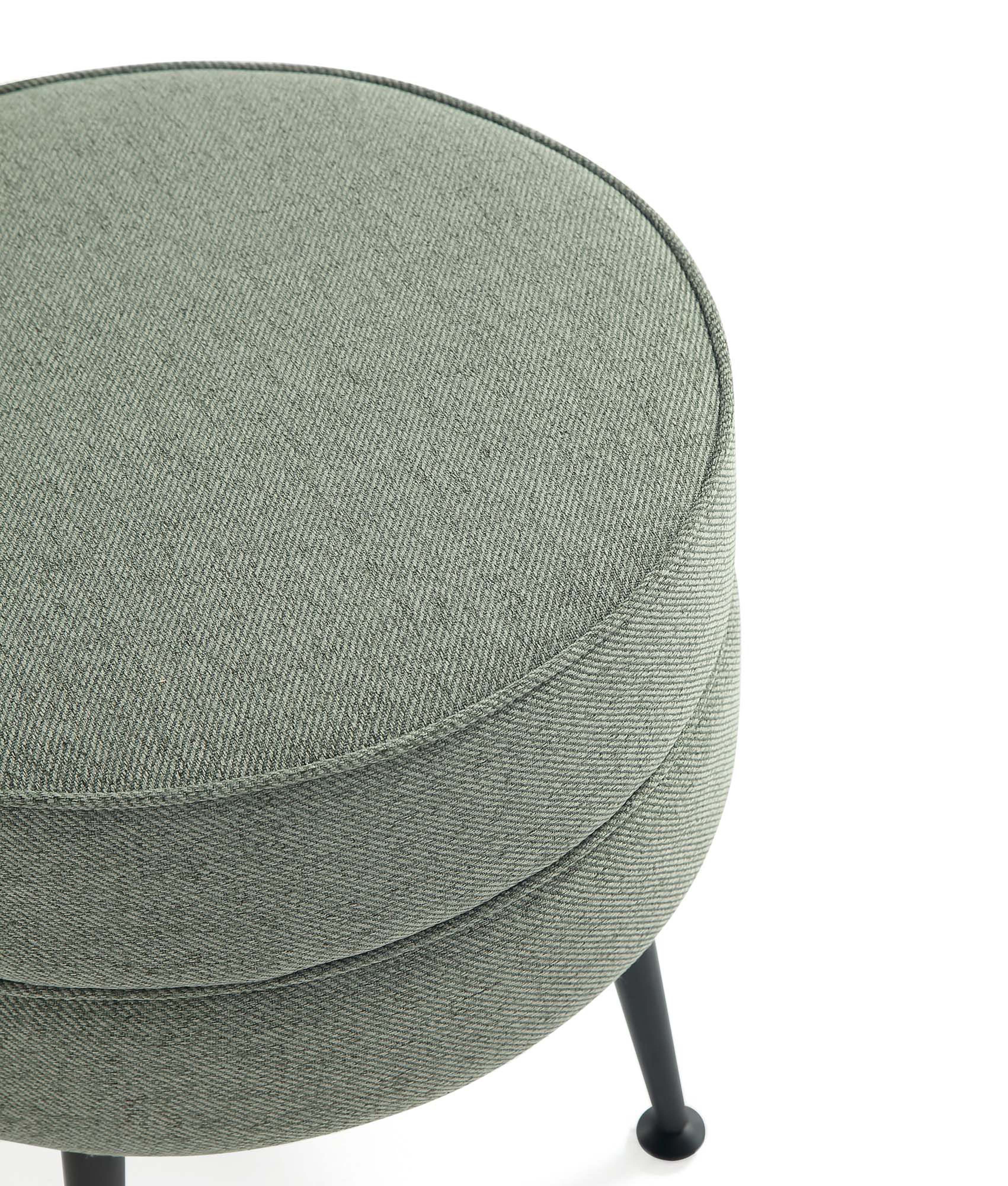Alt View 2. Manhattan Comfort - Bailey Mid-Century Modern Upholstered Accent Ottoman - Sage Green.
