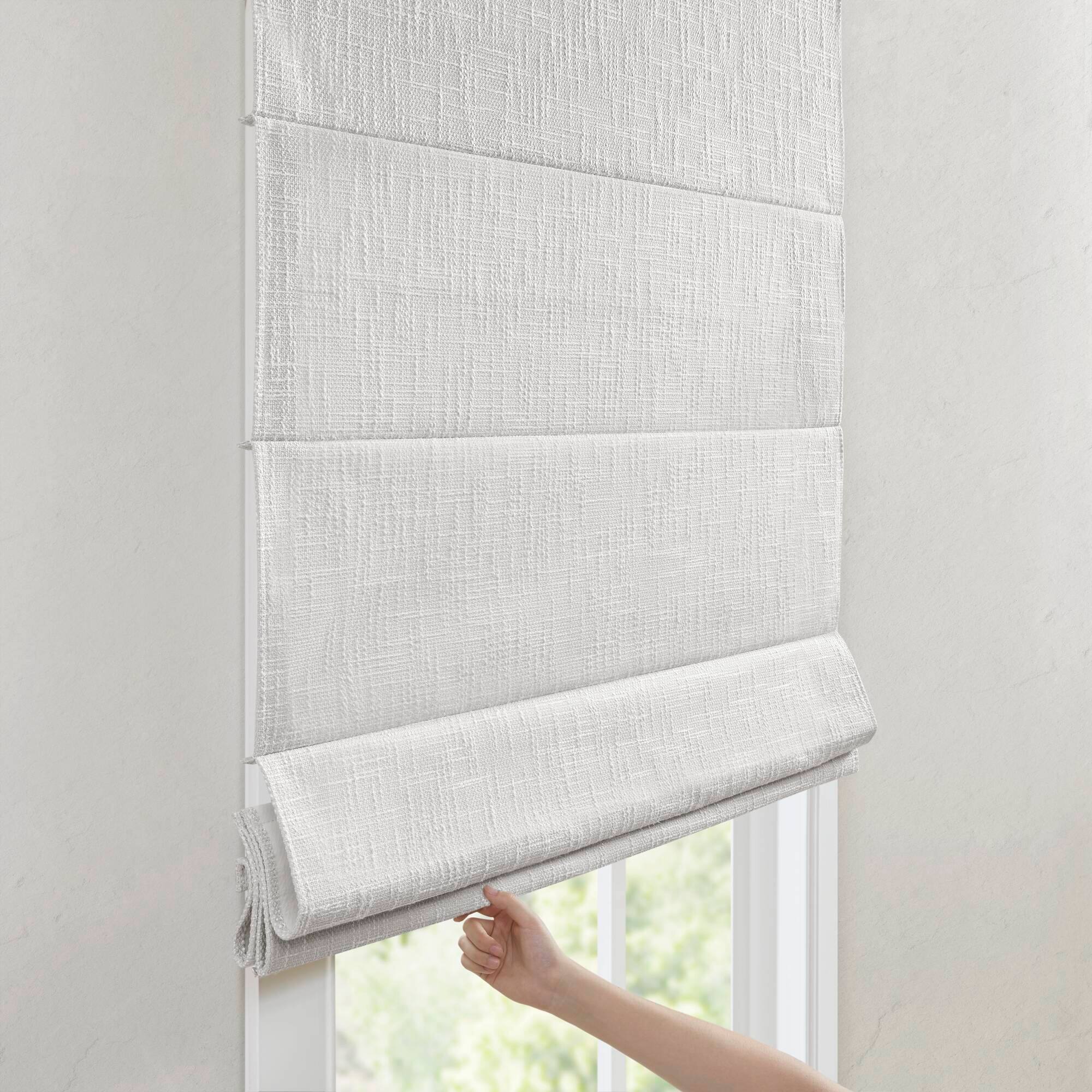 Alt View 5. BreeBe - 1 PCS 35x64' Total Blackout Cordless Roman Shade White - White.