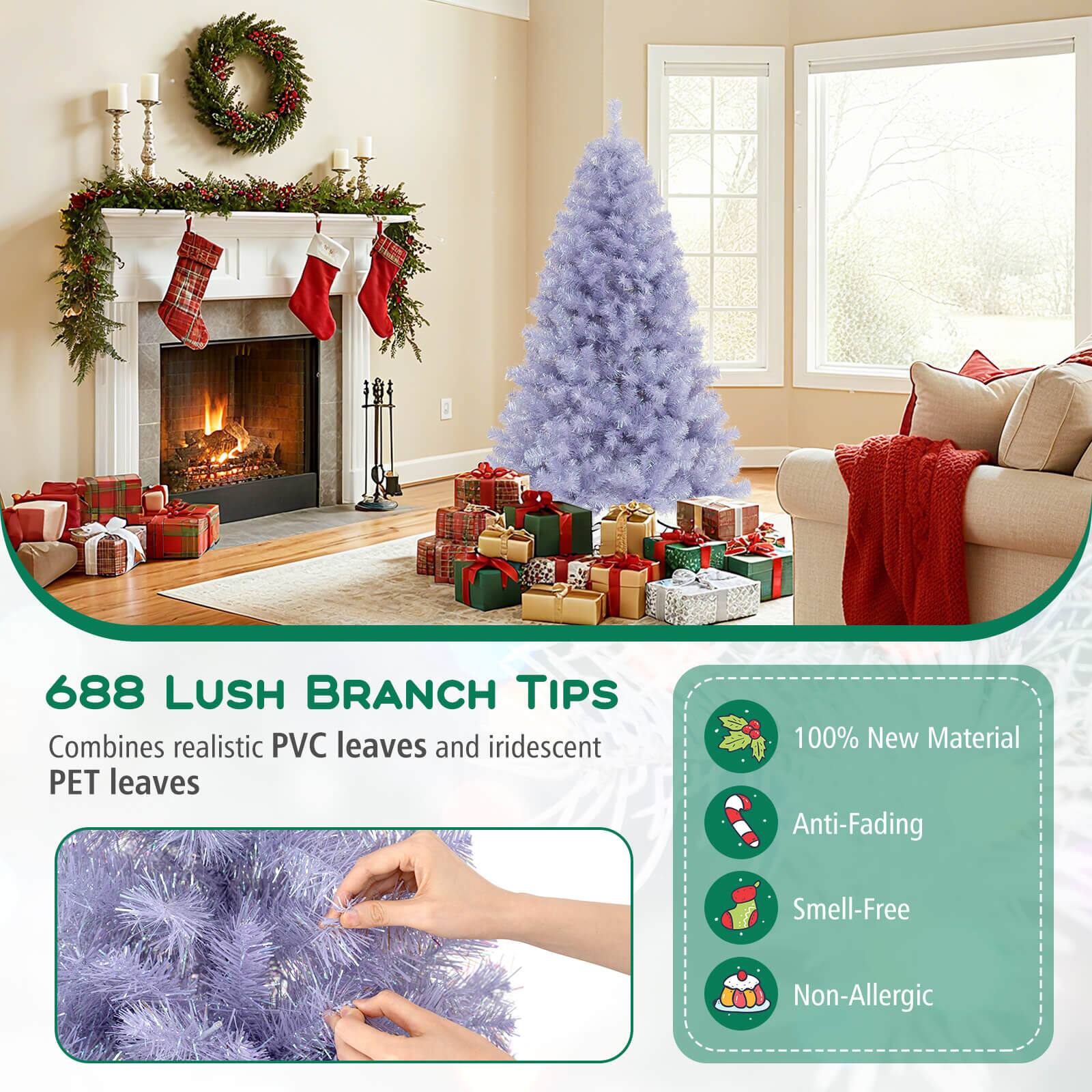 688 Lush Branch Tips  
Combines realistic PVC leaves and iridescent PET leaves  

100% New Material  
Anti-Fading  
Smell-Free  
Non-Allergic