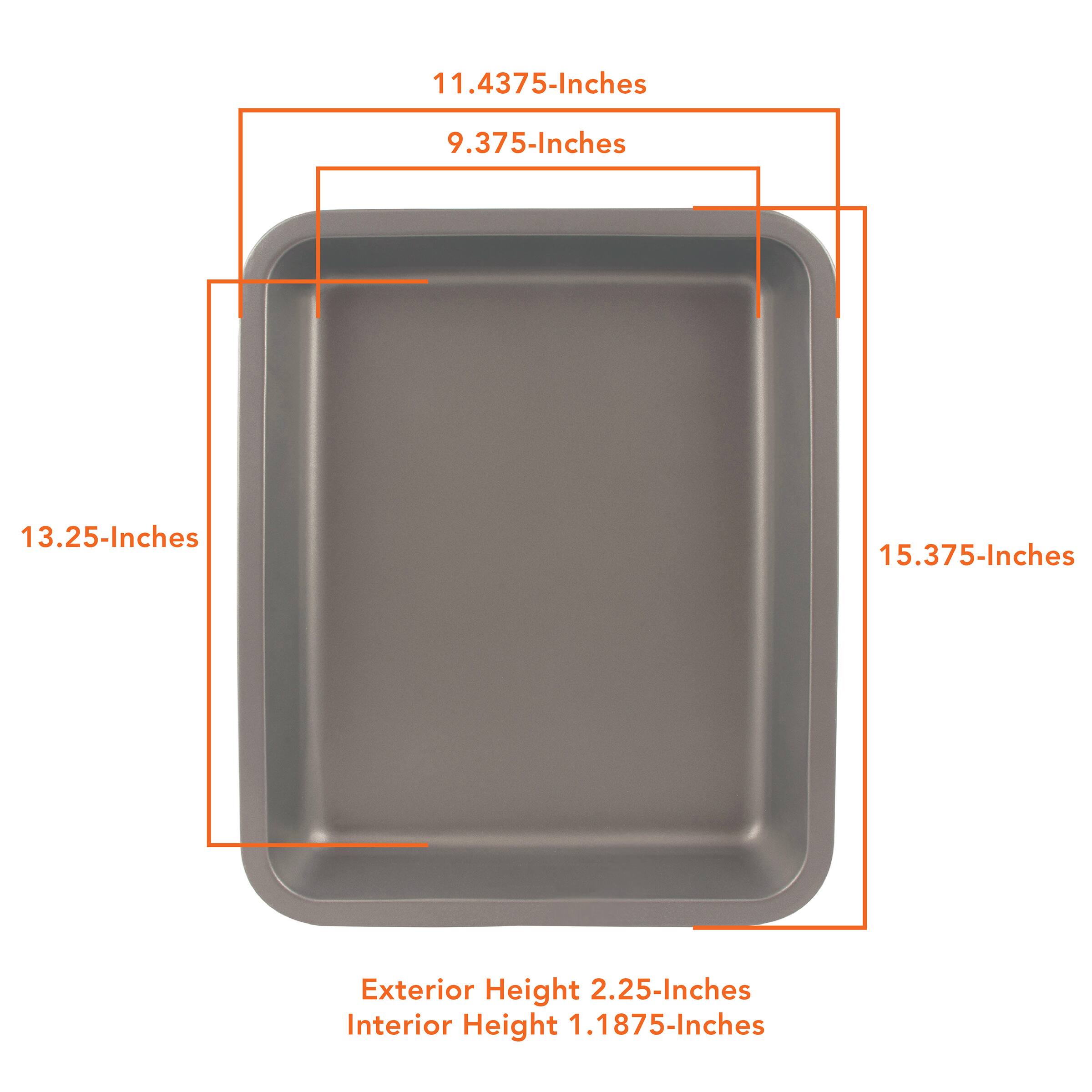 11.4375-Inches, 9.375-Inches, 13.25-Inches, 15.375-Inches, Exterior Height 2.25-Inches, Interior Height 1.1875-Inches