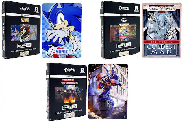 753361 PRINT NETAL Displate PRODUCTO SONIC
Displate 6 TO COLLECT SERIES 001 SONIC THE RISING SONIC SHADOW SECRET SHARD DROP 0 PRINT INSIDE MINI METAL 1 COLLECTIBLE
Displate 6 CARNIVAL OF CRIMINALS TO COLLECT PRESENTS THRILLS SERIES 001 CHILLS AND KILLS! CARMONAL 2 LIMANYA YOU'LL BE FROZEN TO YOUR TWO PRINCE CARECROW SEAT! FACES CRIME THE WORLD'S SECRET SHARD DROP a PRINT INSIDE COLDEST MINI METAL 1 COLLECTIBLE MAN
Displate 6 TO COLLECT
Displate SERIES 001 FORMERS SECRET SHARD DROP 0 PRINT INSIDE MINI METAL 1 COLLECTIBLE