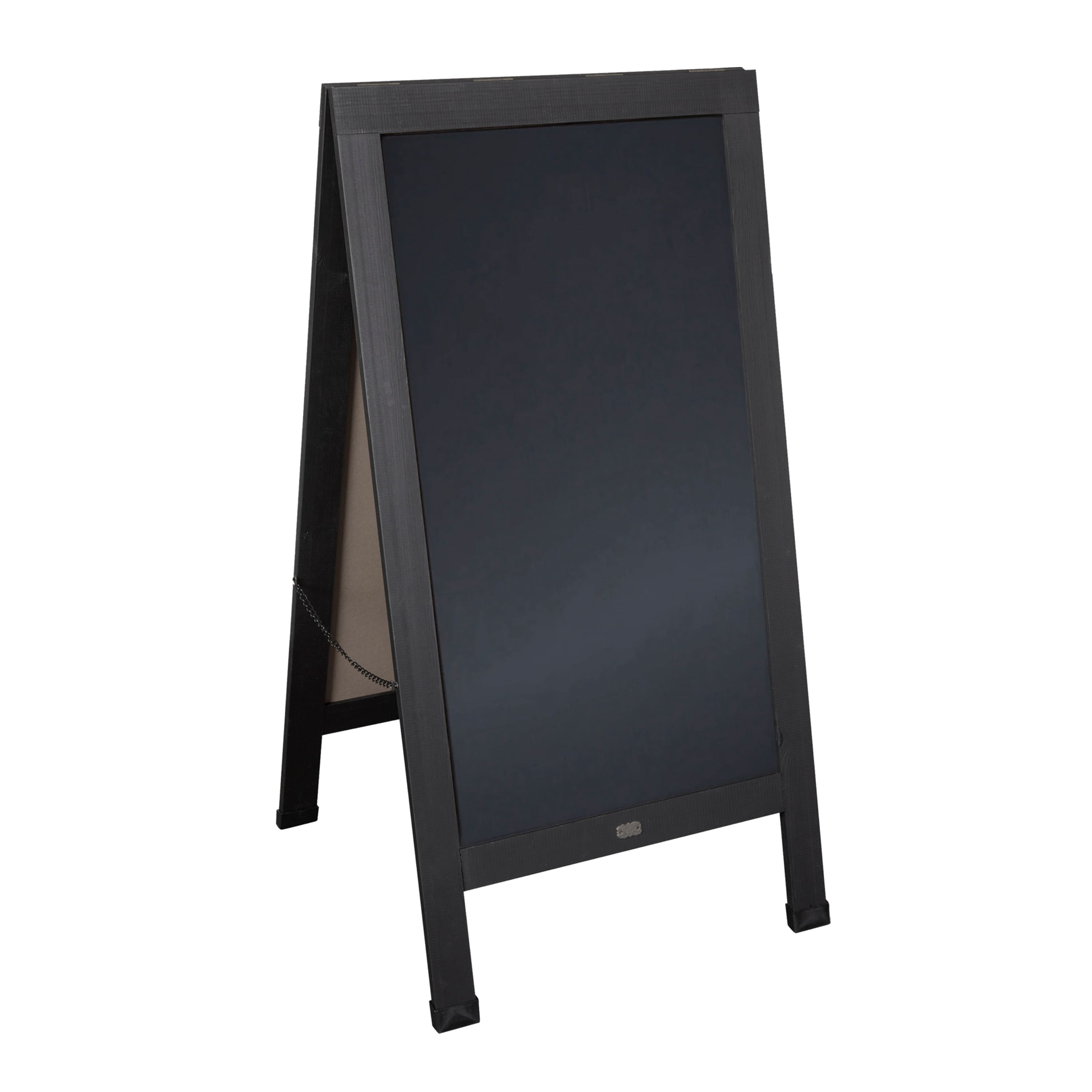 Emma + Oliver - Double-Sided Chalkboard Set with Chalk Markers, Stencils & Magnets - Black