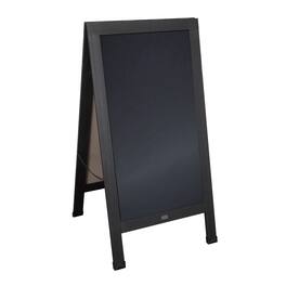 Emma + Oliver - Double-Sided Chalkboard Set with Chalk Markers, Stencils & Magnets - Black