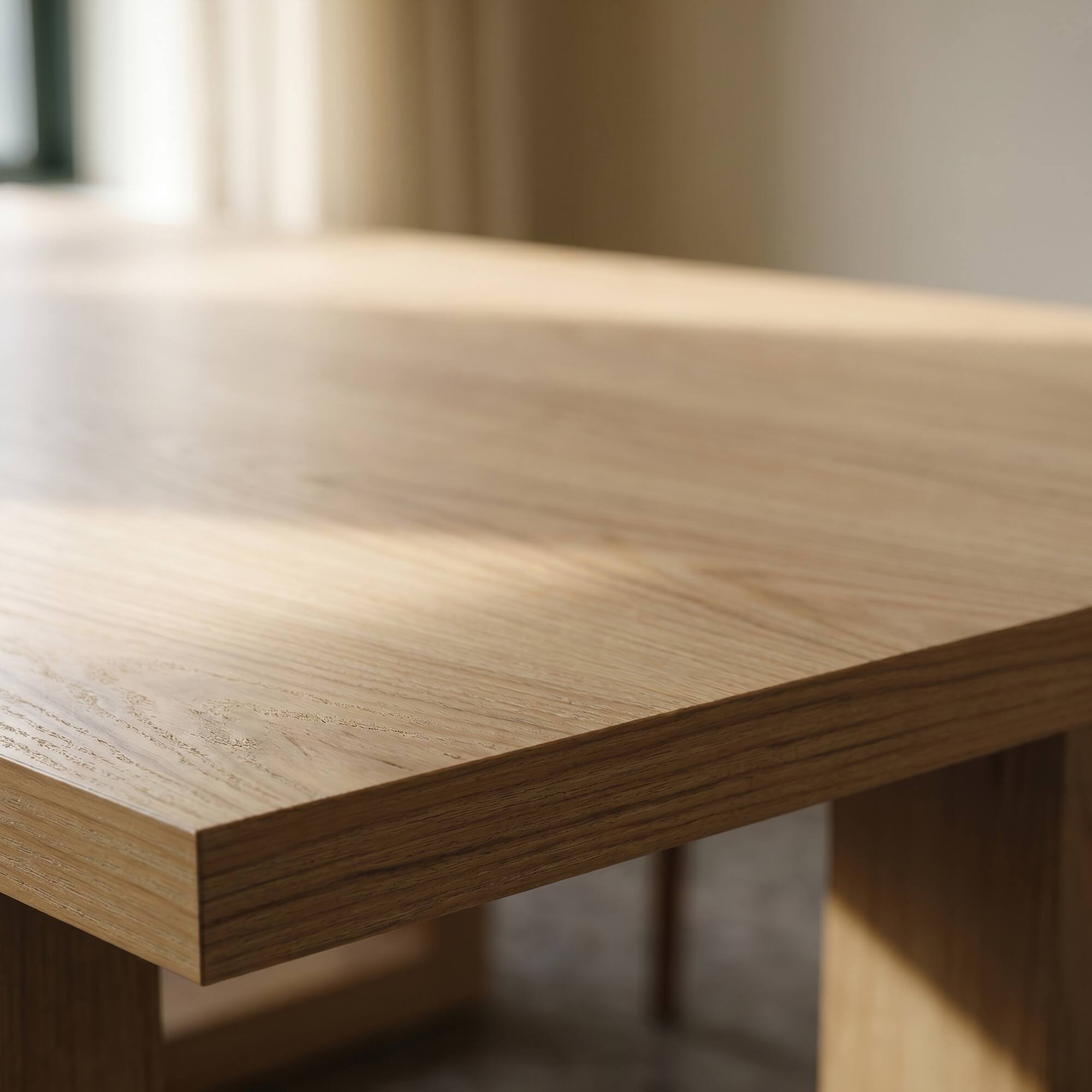 Alt View 6. Homsee - Solid Wood Veneer Large Dining Table, Pine & Rubberwood Desk for 8 Seater, Modern Farmhouse Kitchen Table for Home - Wooden.