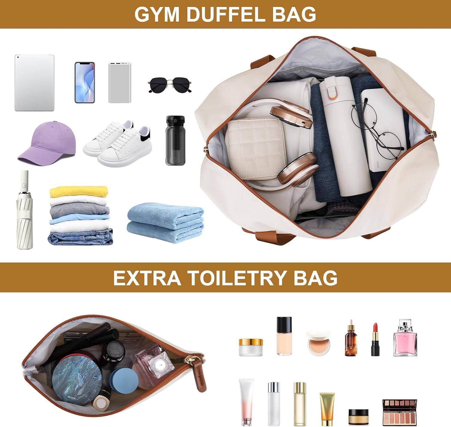 GYM DUFFEL BAG

EXTRA TOILETRY BAG