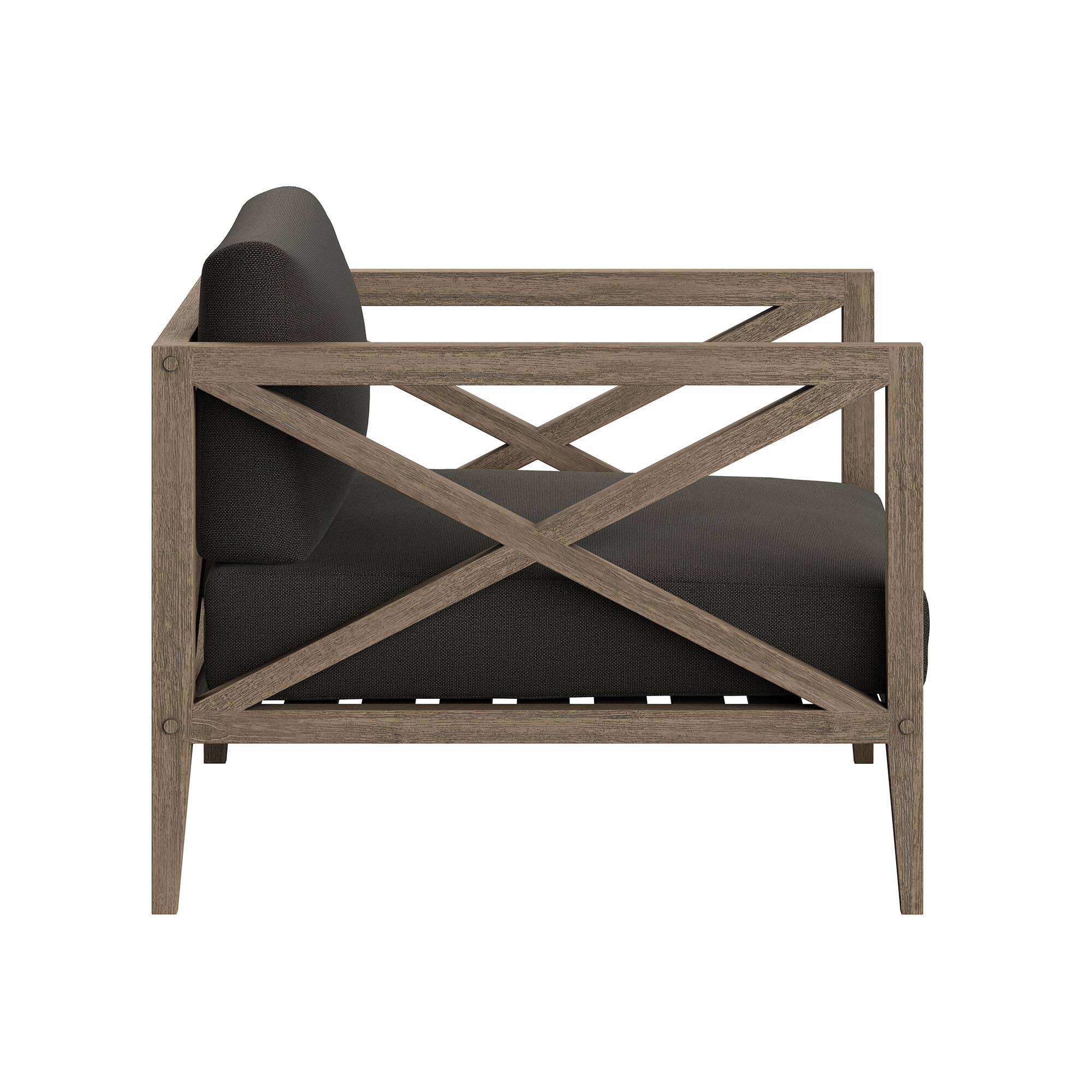 Alt View 2. Modway - Northlake Outdoor Teak Armchair by Modway - Weathered Gray Flint.