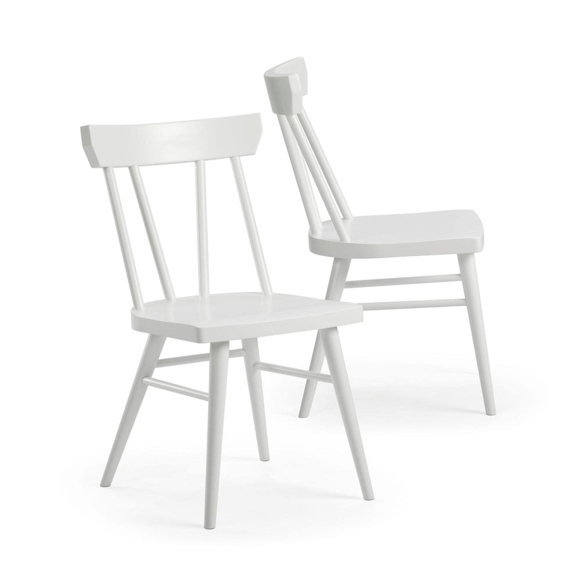 Alt View 4. Plank+Beam - Windsor Dining Chair (1 pack), White - White.