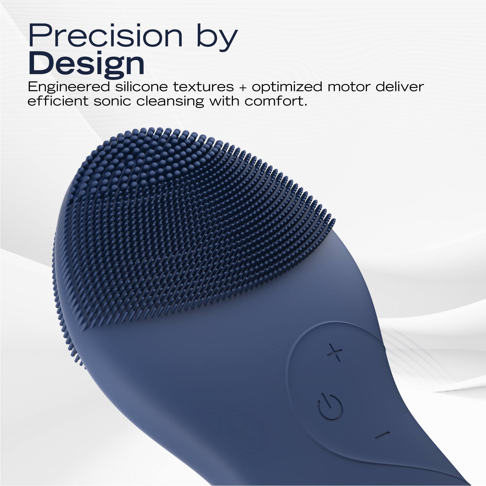 Precision by Design  
Engineered silicone textures + optimized motor deliver efficient sonic cleansing with comfort.