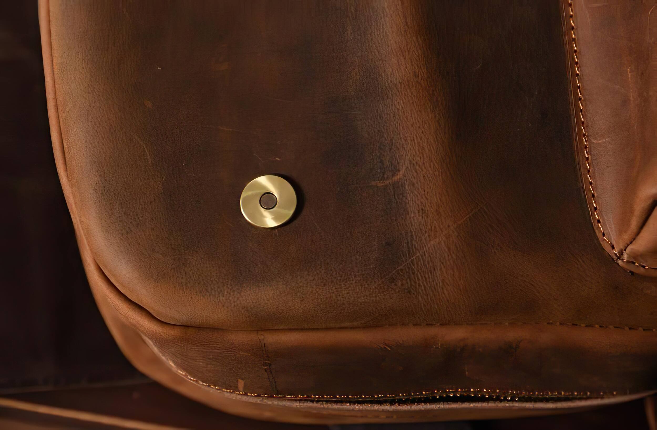 Alt View 9. Steel Horse Leather - The Helka Backpack | Genuine Vintage Leather Backpack - Brown.