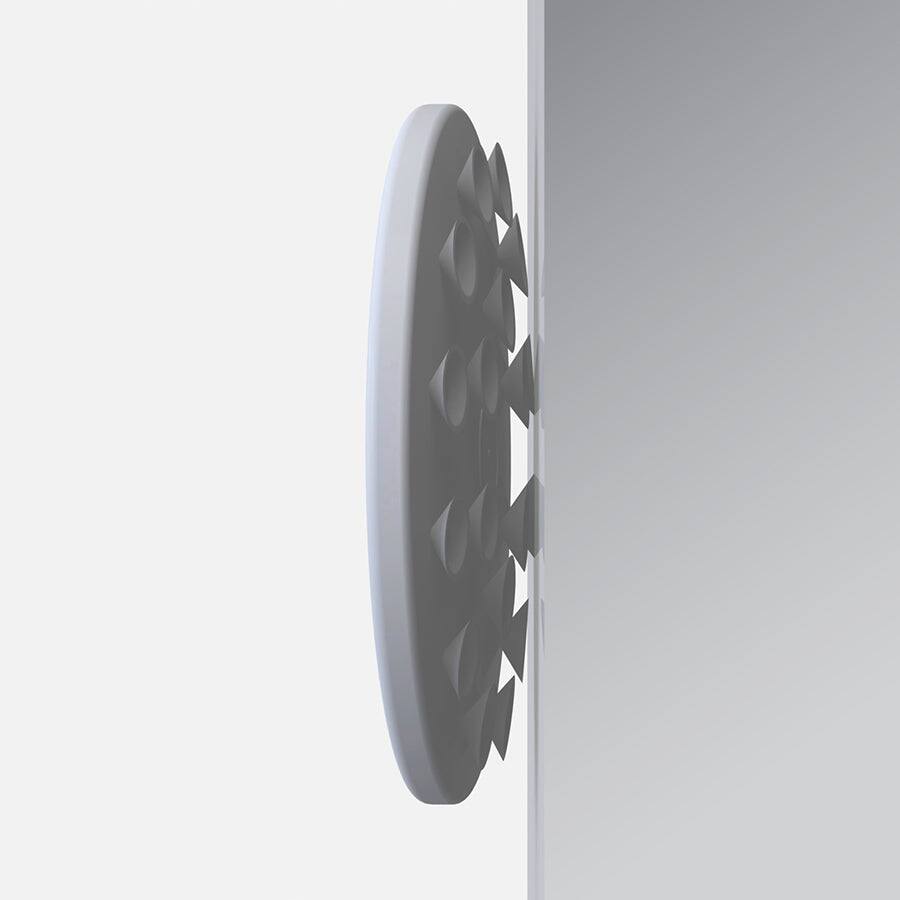 Alt View 1. Zadro - E-Z Grip Compact Mirror with 12X Magnification and 18 Suction Cups - Gray.