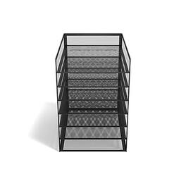 TRU RED - TRU RED™ 6-Compartment Metal Mesh File Organizer, (TR57565) - Matte Black