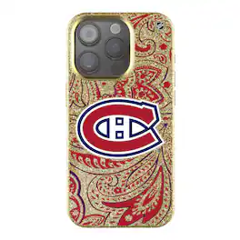 Keyscaper - NHL - Montreal Canadiens Paisley Bling iPhone Case - 14 - Gold