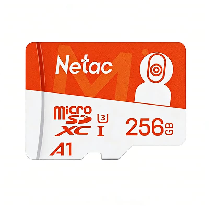 Netac - 256GB MicroSD Card P500 Pro, U3 V30 A1, Up to 100MB/s Read, 4K Video Support for Security Cameras & Dash Cams