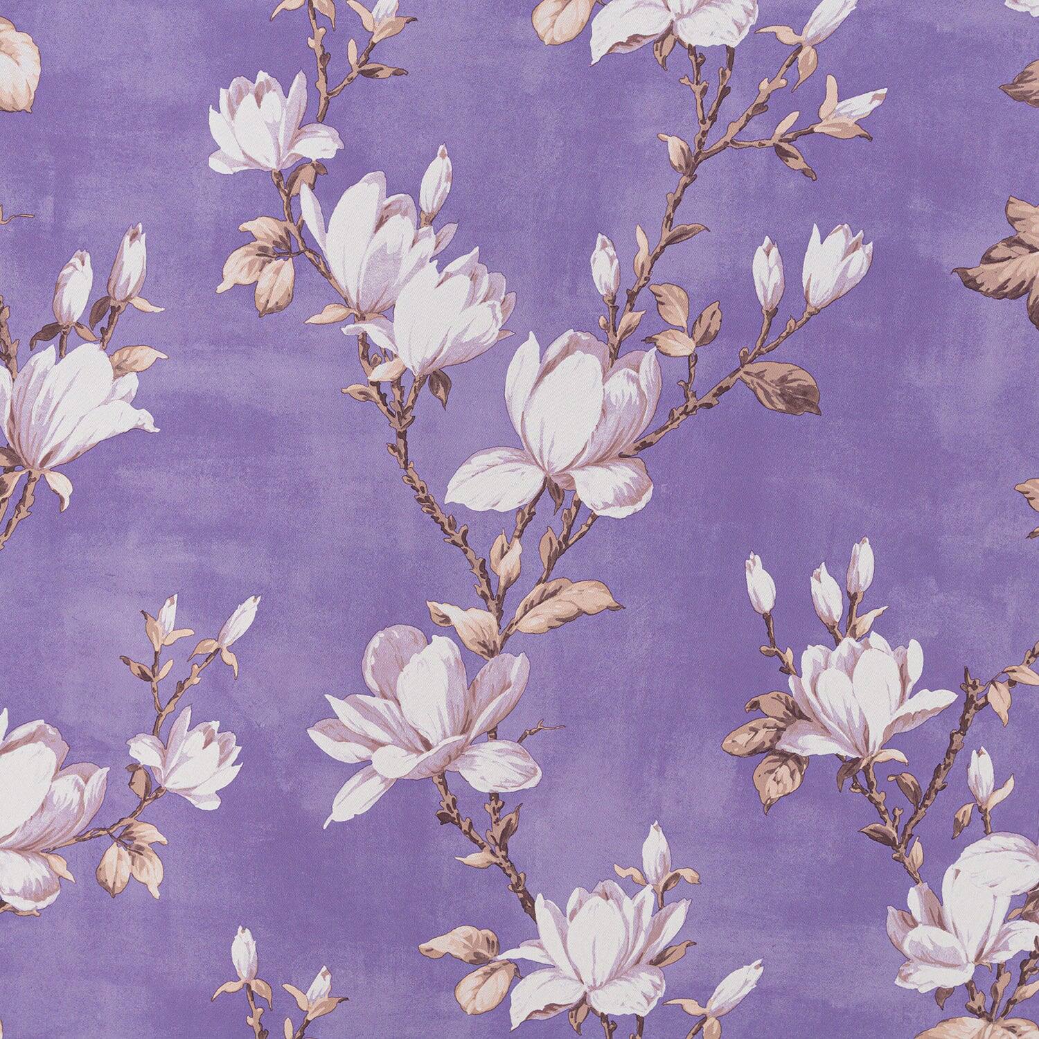 Alt View 2. Olivia Gray - Olivia Gray 100% Polyester 200 GSM Blossom Printed Blackout Grommet Curtain Panel 54" x 90" Lilac - Lilac.