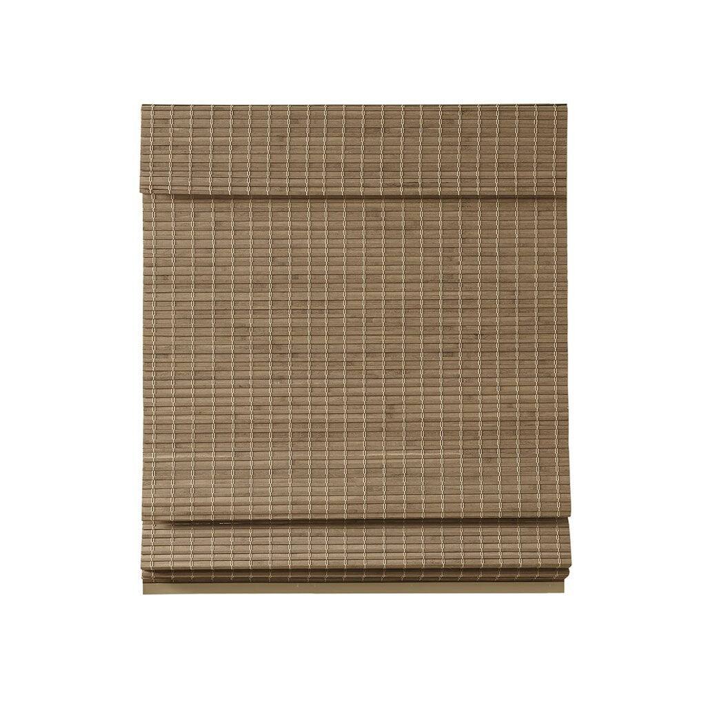 Alt View 7. BreeBe - Bamboo Light Filtering Roman Shade 64'L - Natural Ash.