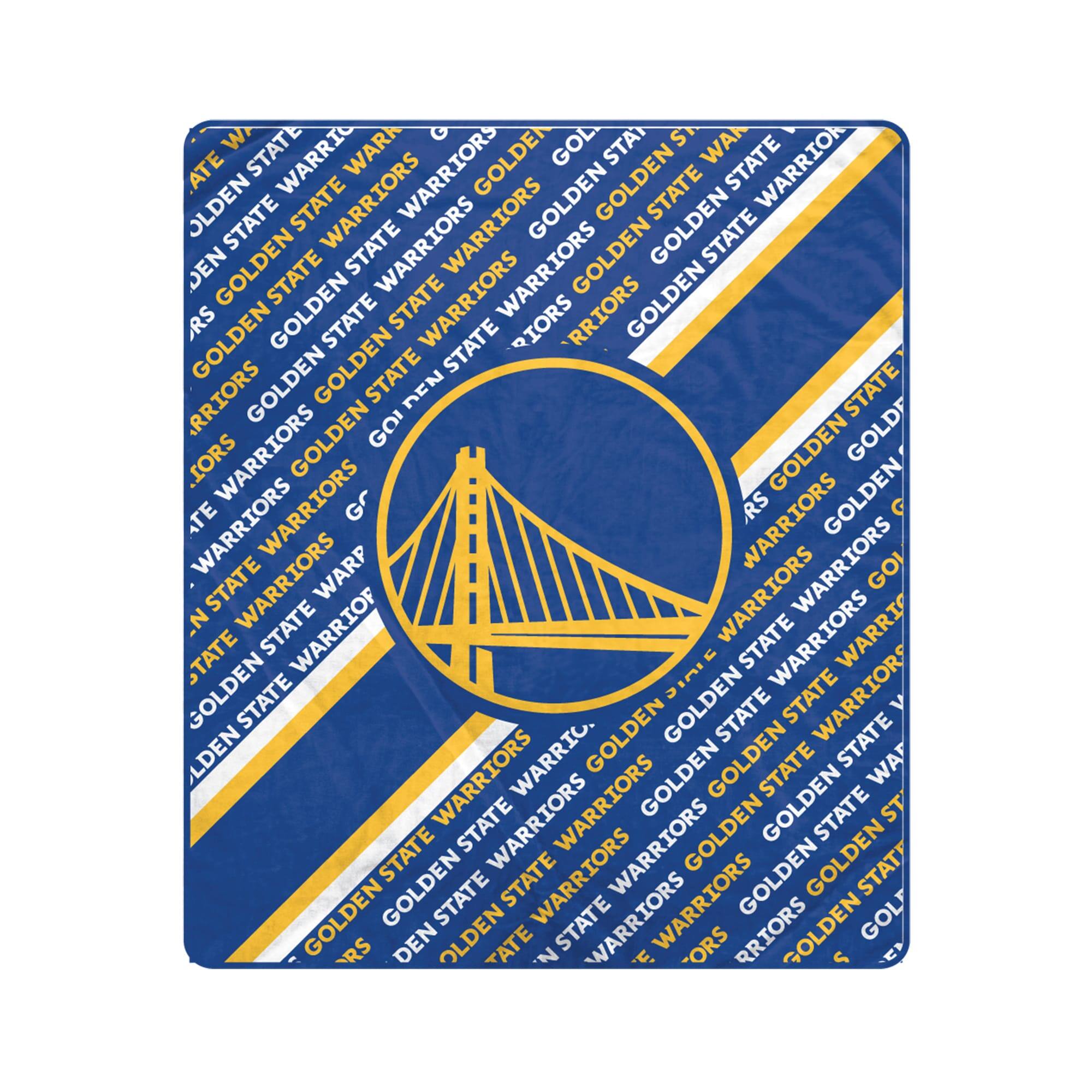 Pegasus - Golden State Warriors 60" x 70" Diagonal Lined Wordmark Ultra Soft Blanket - Multicolor