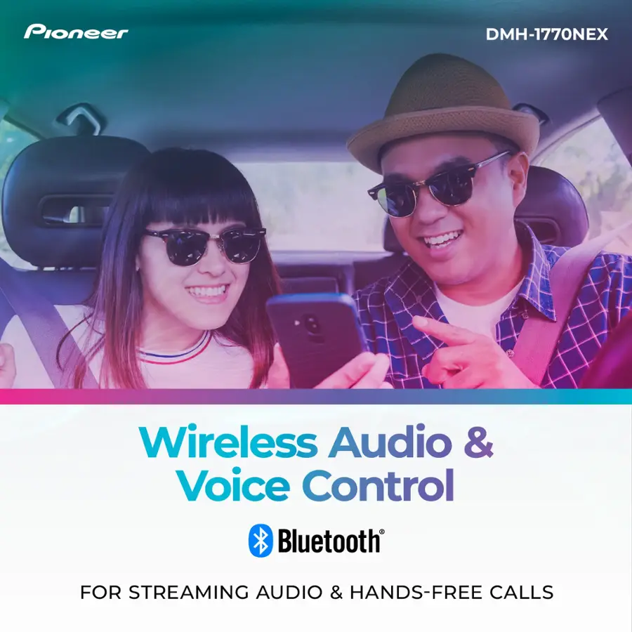 Pioneer DMH-1770NEX Wireless Audio & Voice Control Bluetooth for Streaming Audio & Hands-Free Calls.
