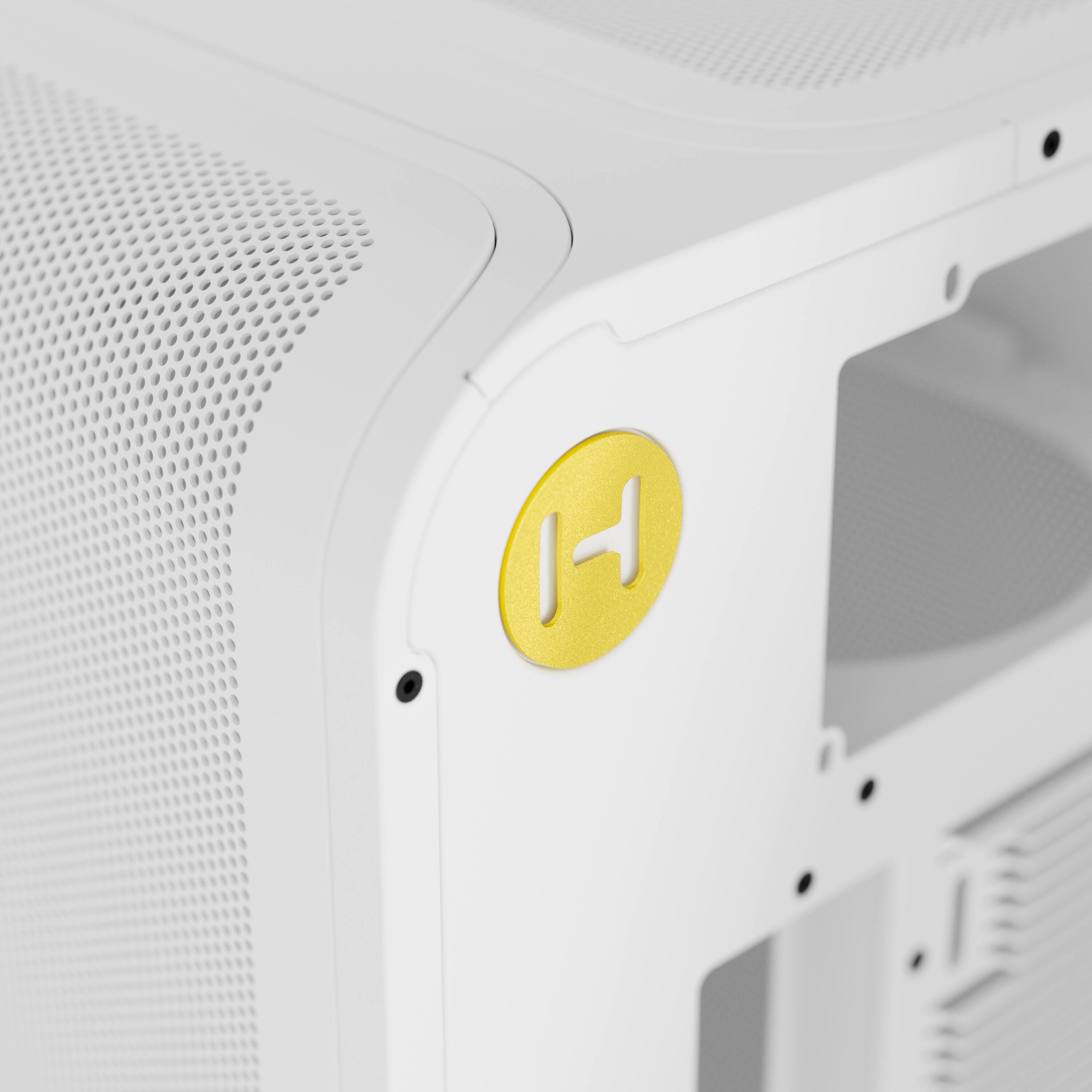 Back. HYTE - HYTE X50 Air Modern Performance ATX Mid-Tower PC Gaming Case - Snow White.