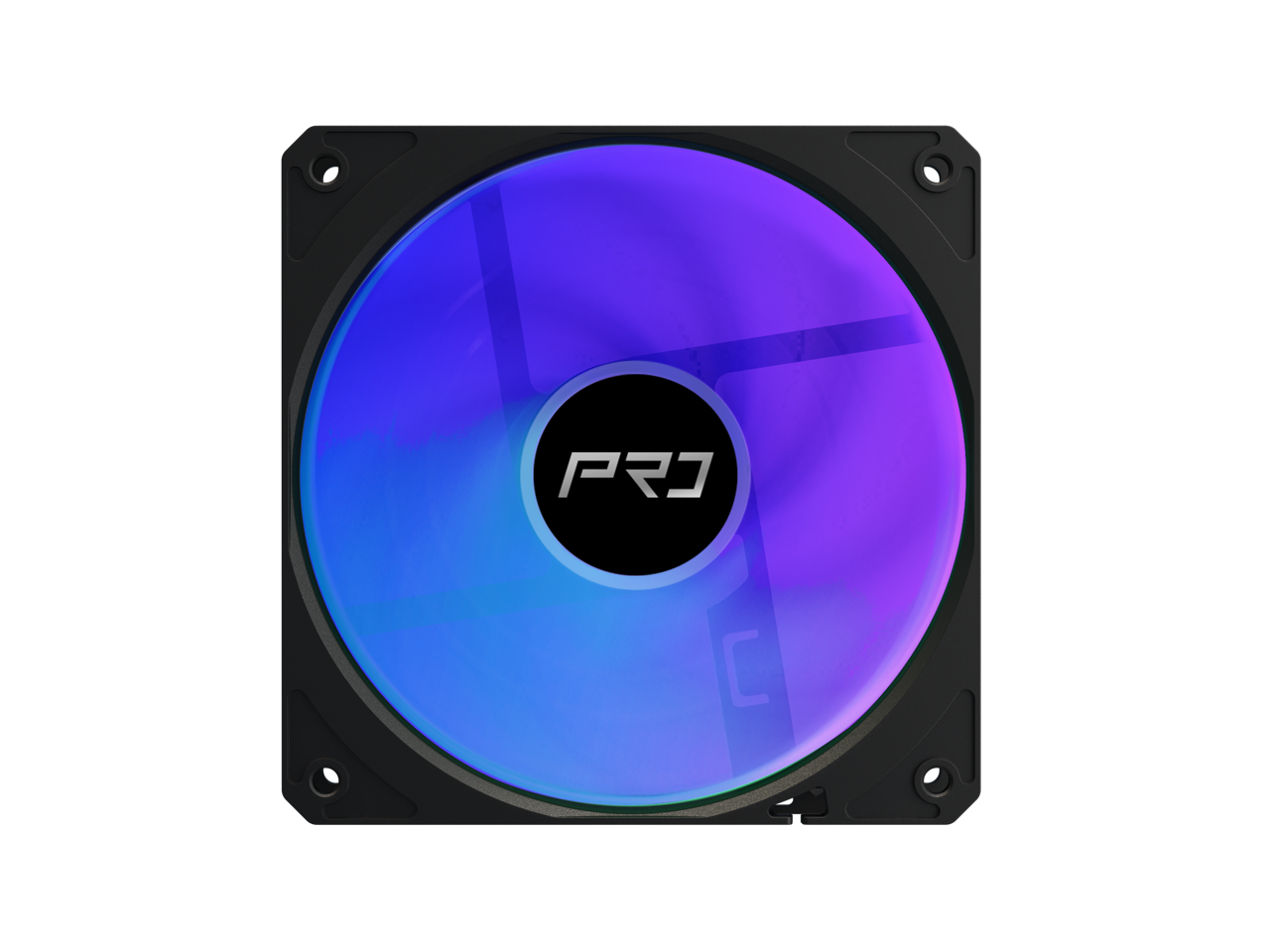 Alt View 6. ASRock - ASRock AIO Pro 240 ARGB 27mm radiator, ARGB waterblock, ARGB Hub-lighting fan, black version - Black.