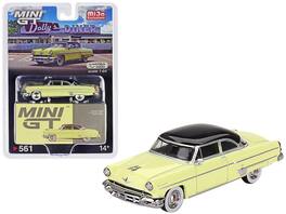Mini GT - 1954 Lincoln Capri Premier Yellow Black Top Limited Edition 3000 Worldwide 1/64 Diecast - Premier Yellow With Black