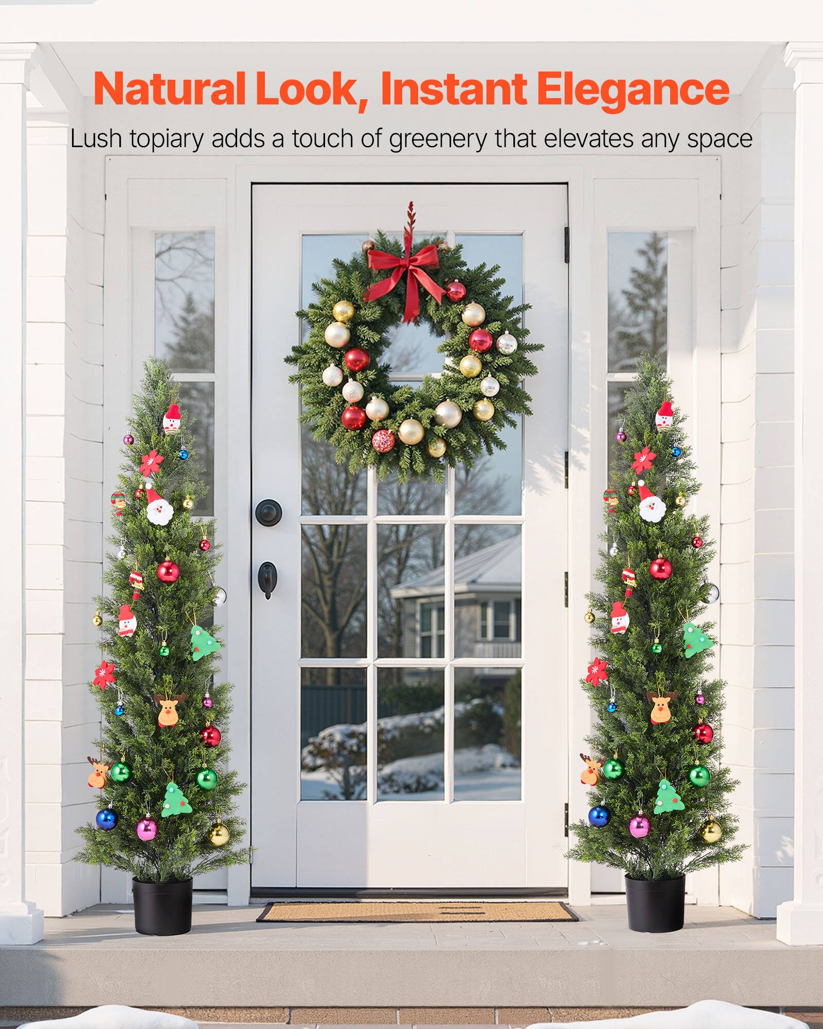 Natural Look, Instant Elegance  
Lush topiary adds a touch of greenery that elevates any space