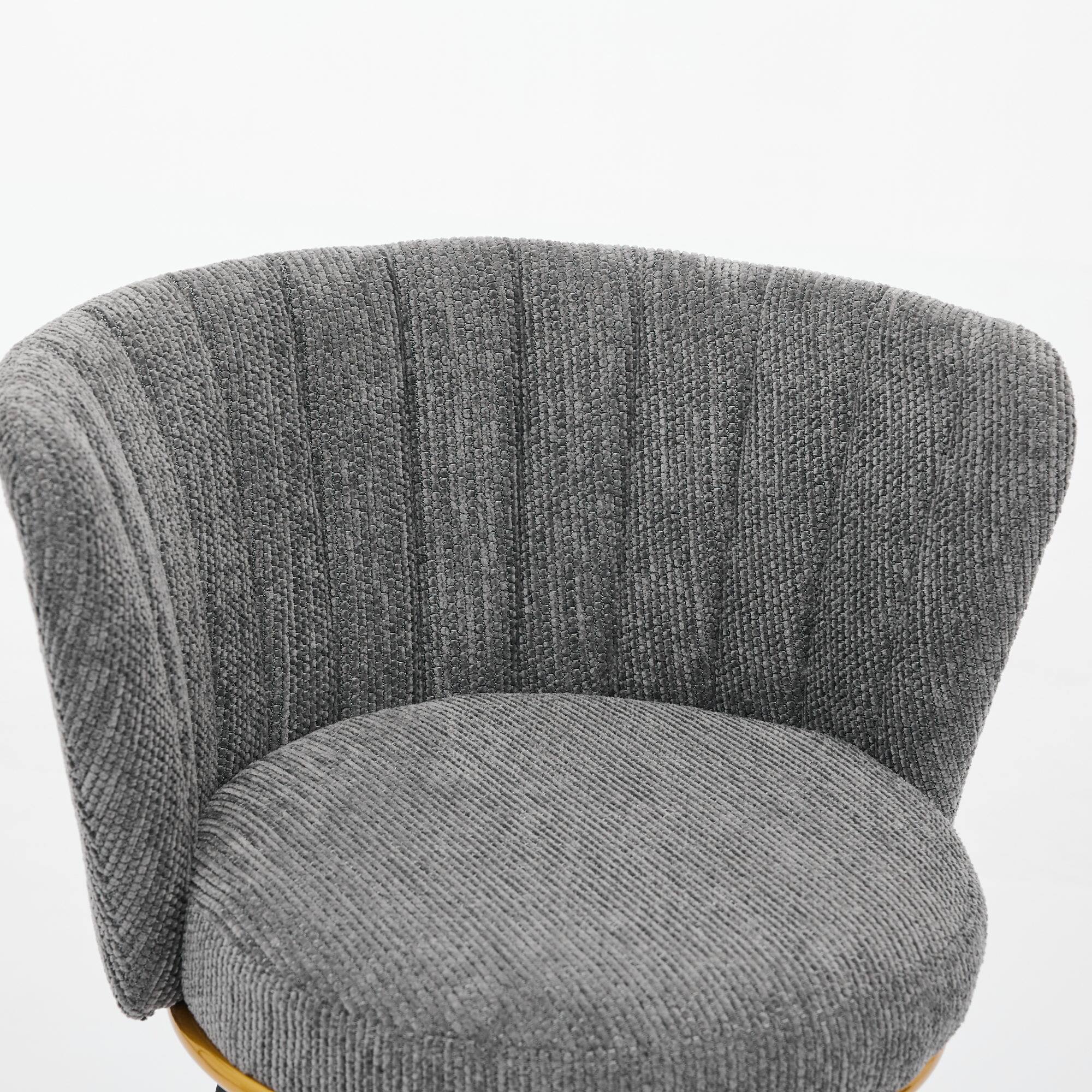 Alt View 6. GOODSILO - Modern Swivel Counter Height Bar Stools Set of 2 with Upholstered Backs and Metal Legs - Gray.