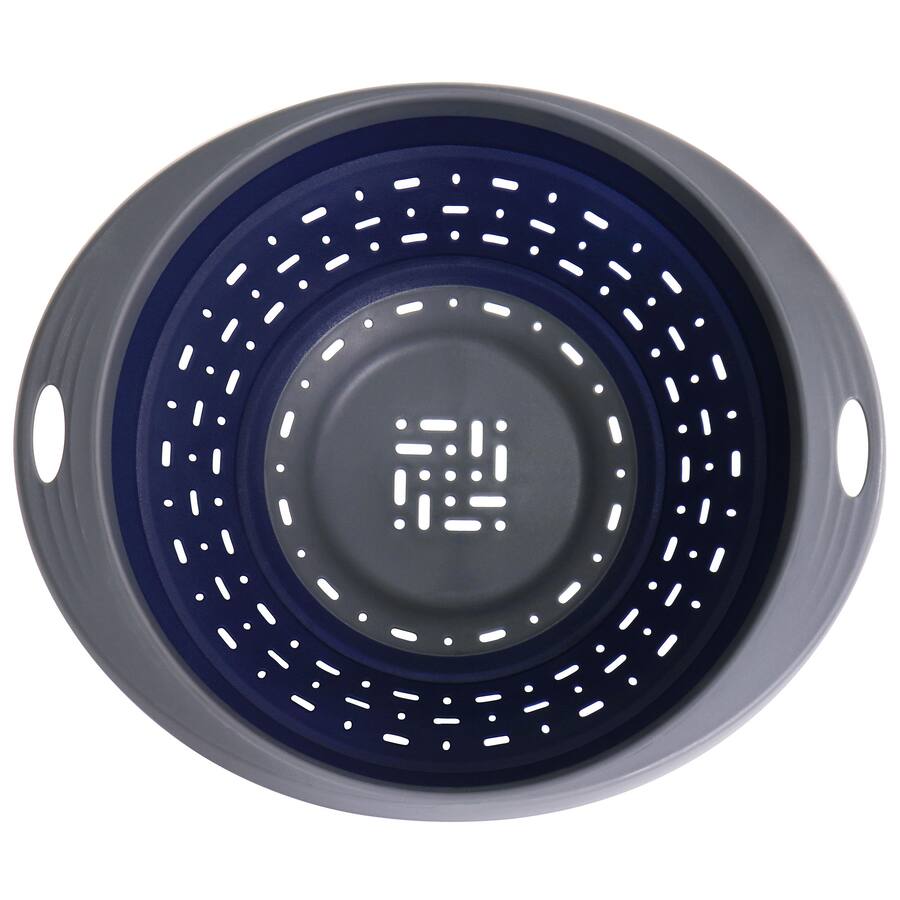 Oster Bluemarine Collapsible Polypropylene Colander in Navy Blue ...