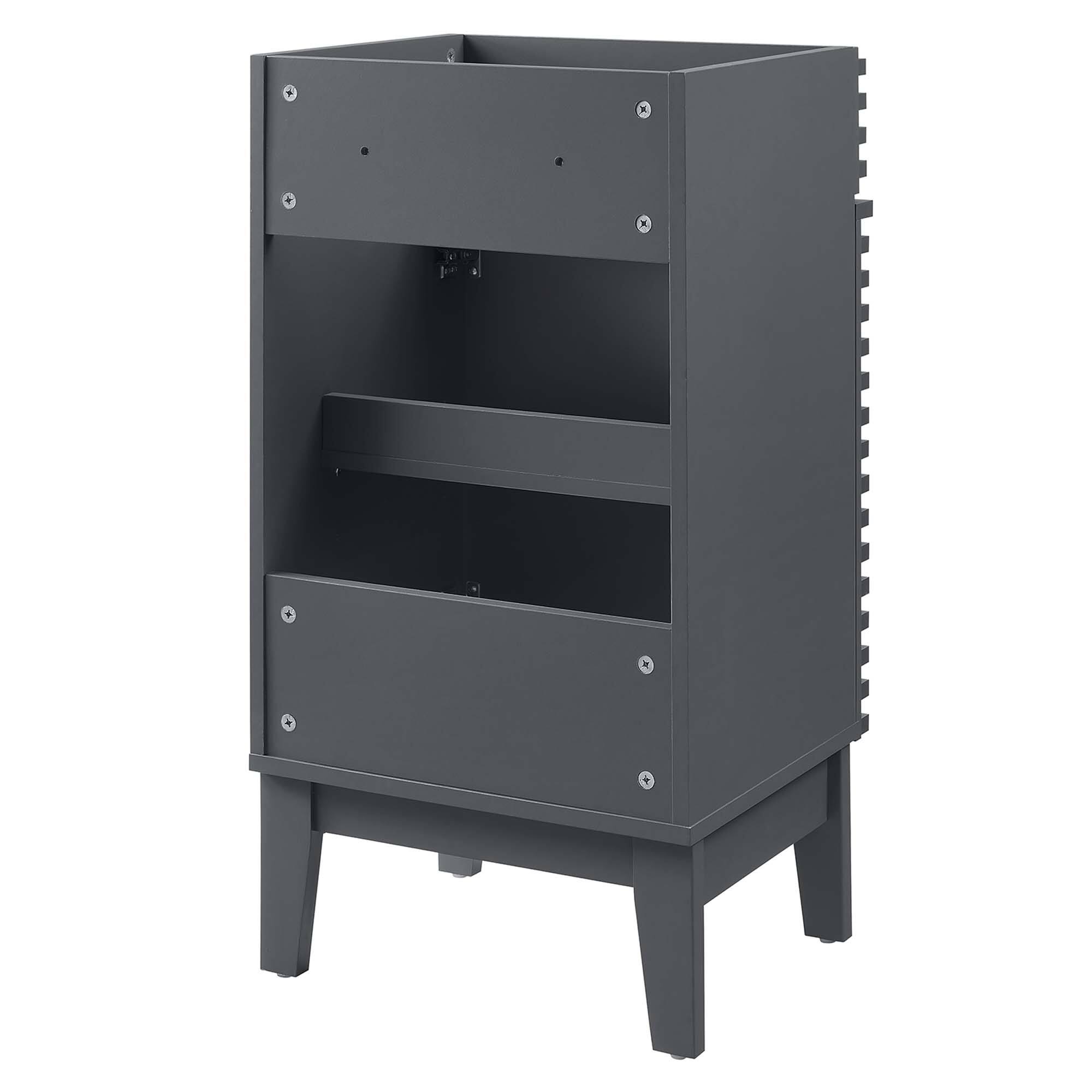 Alt View 2. Modway - Render 18" and 24" Bathroom Cabinets Basin Not Included - Gray.
