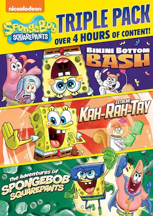 Front. Spongebob Squarepants Triple Pack - DVD.