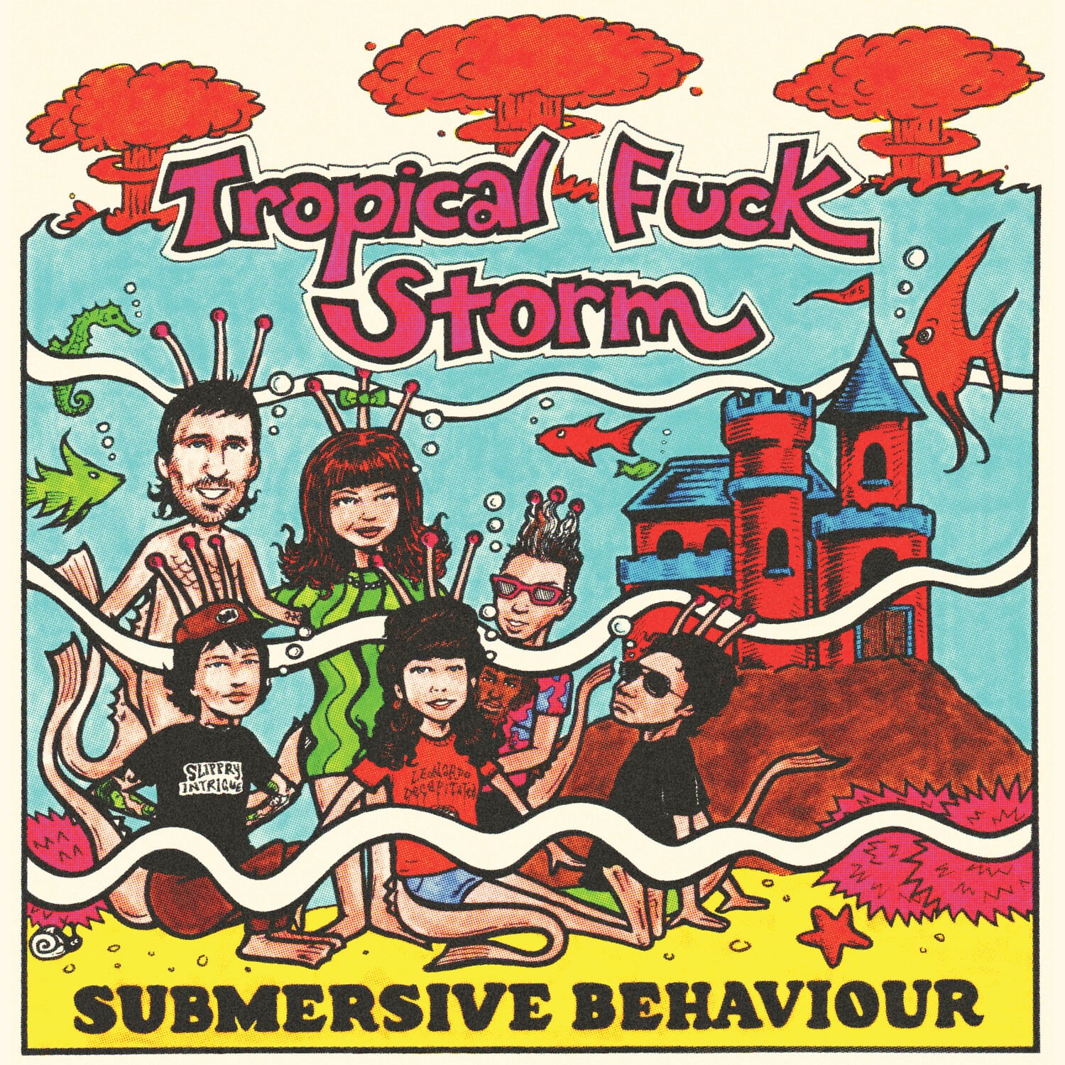 Tropical Fuck Storm - Submersive Behaviour - Clear/aqua Blue Smoke  - VINYL LP