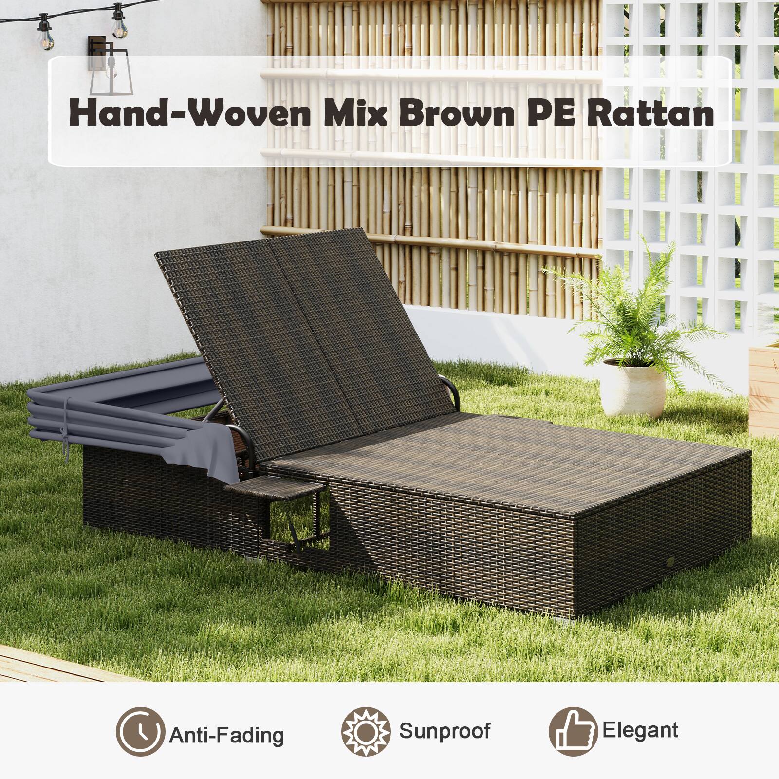Hand-Woven Mix Brown PE Rattan

Anti-Fading
Sunproof
Elegant