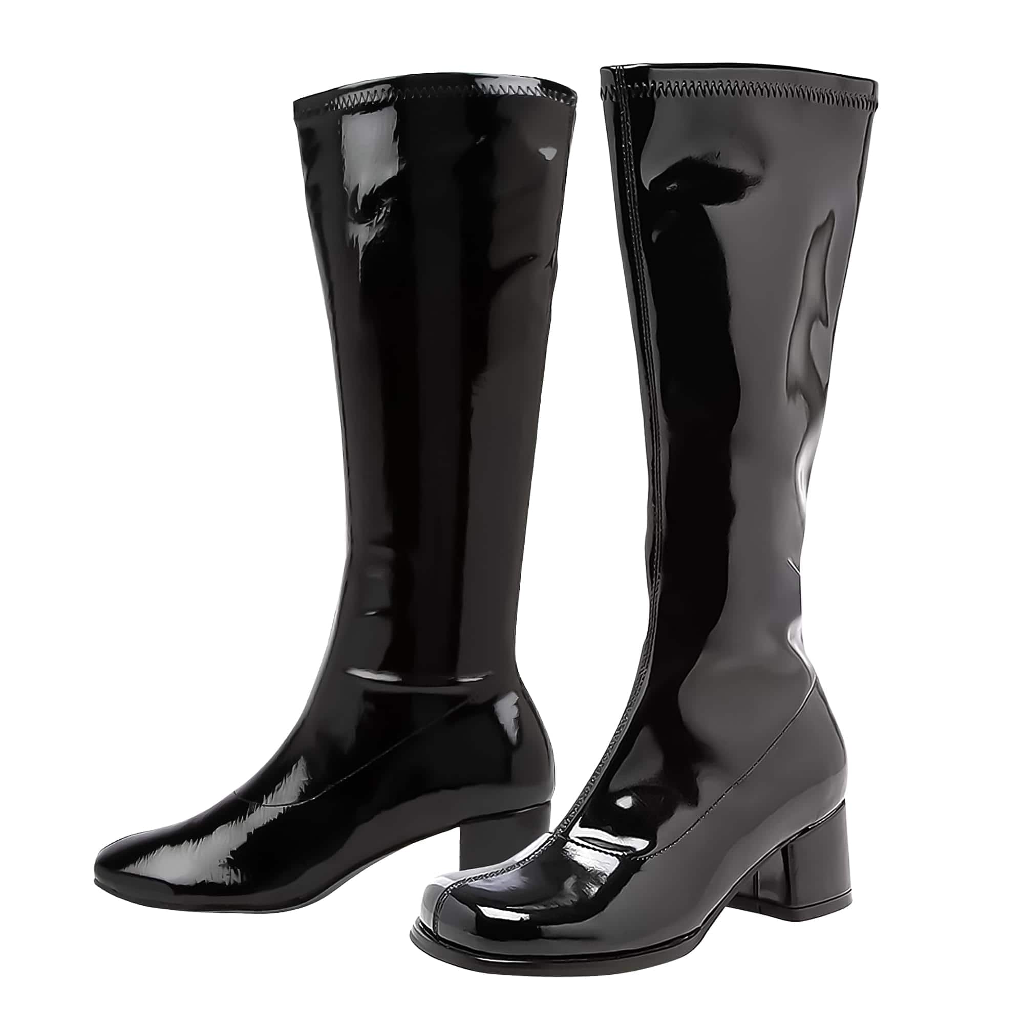 Ellie Shoes - 1.75 Inch Heel Costume Gogo Boots | Child X-Small - Black