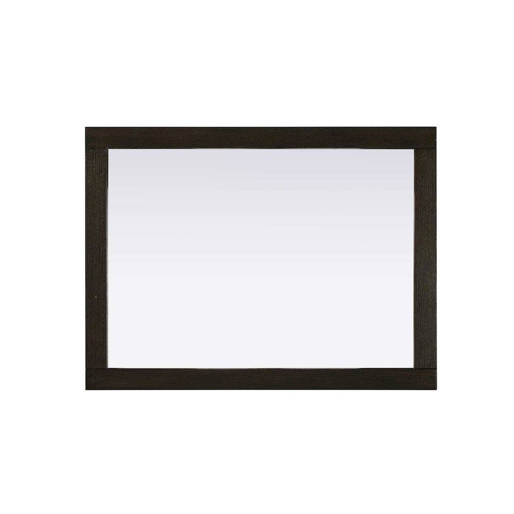Alt View 2. Elegant Kitchen and Bath - Noah Wooden Rectangle Mirror 27 x 36 in Chocolate Oak - Chocolate Oak.