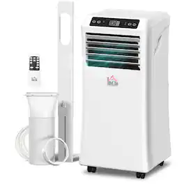 Homcom - BTU Mobile Portable Air Conditioner with Cooling, Dehumidifier and Ventilating, 2 Speed Fans