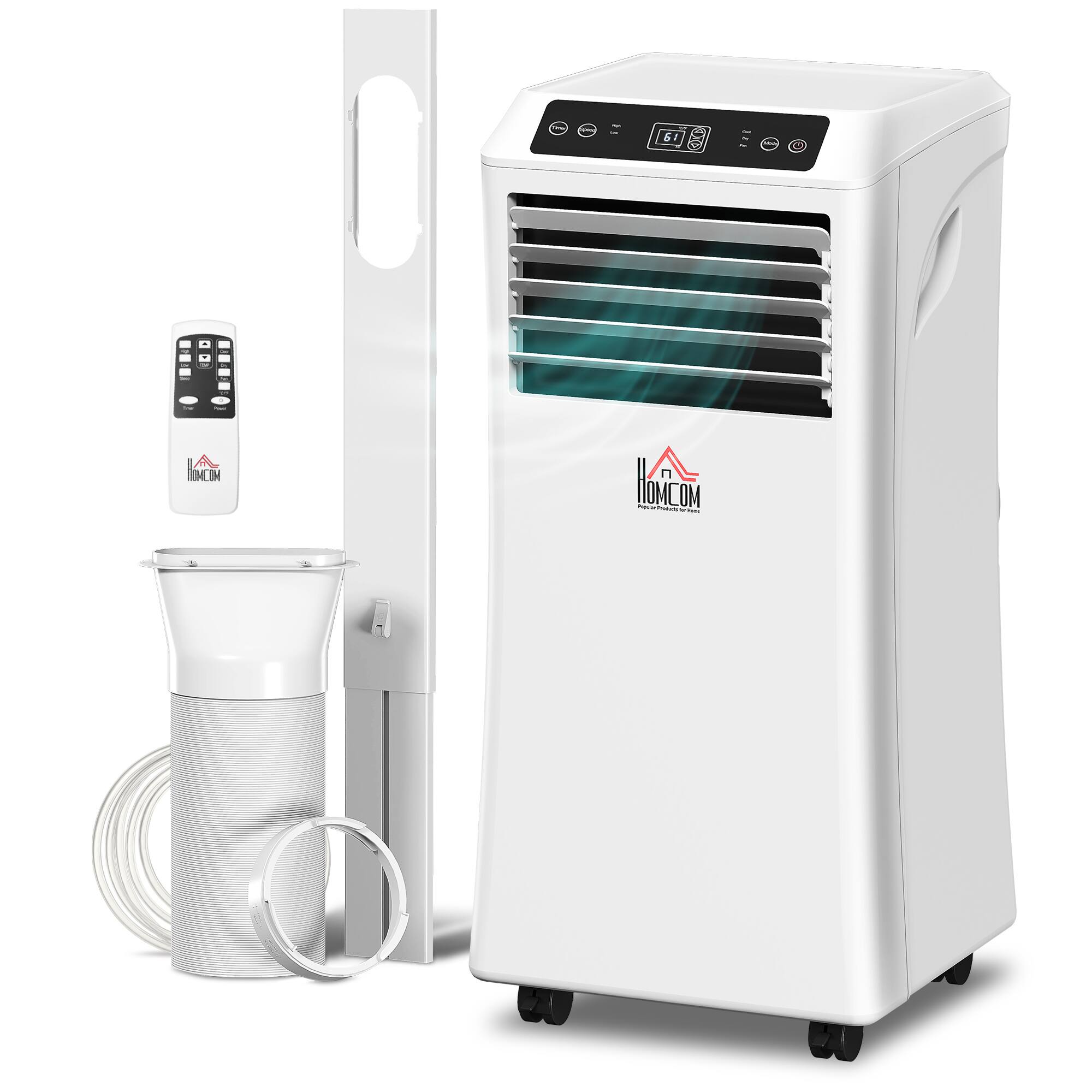 Homcom - BTU Mobile Portable Air Conditioner with Cooling, Dehumidifier and Ventilating, 2 Speed Fans