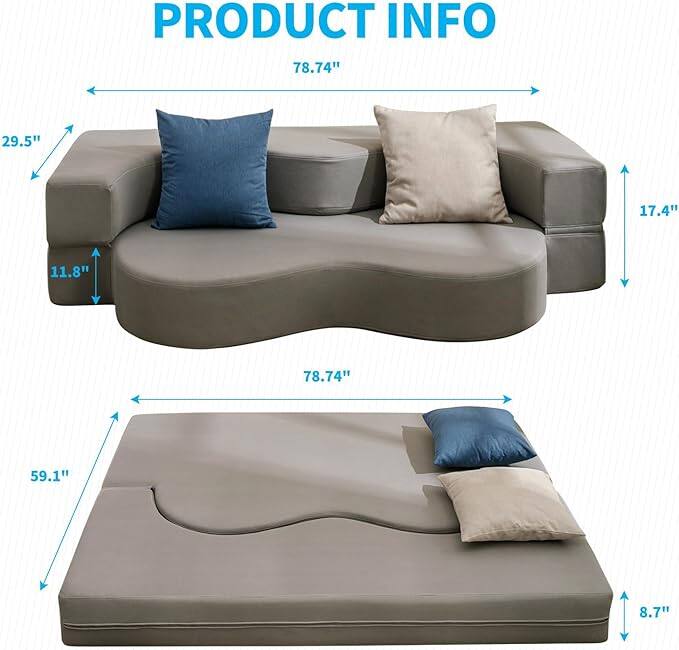 PRODUCT INFO

- Width: 78.74"
- Depth: 29.5"
- Height: 17.4"
- Seat Height: 11.8"
- Bed Width: 78.74"
- Bed Depth: 59.1"
- Bed Height: 8.7"