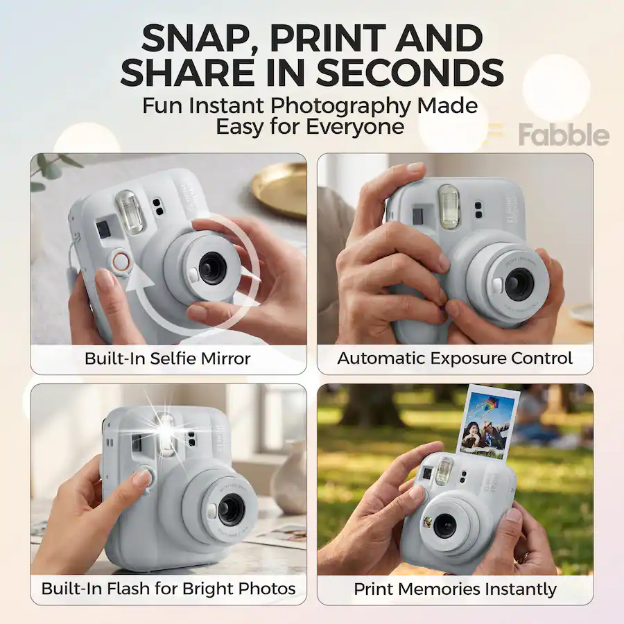 Inxtand Mini Fujifilm INSTAX MINI 13 Instant Film Camera Bundle with Case Twin Pack ...