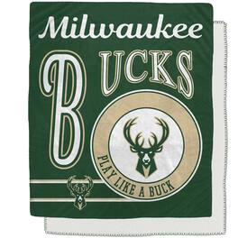 Pegasus - Milwaukee Bucks 50" x 60" Retro Emblem Flannel Fleece Sherpa Blanket - Multicolor