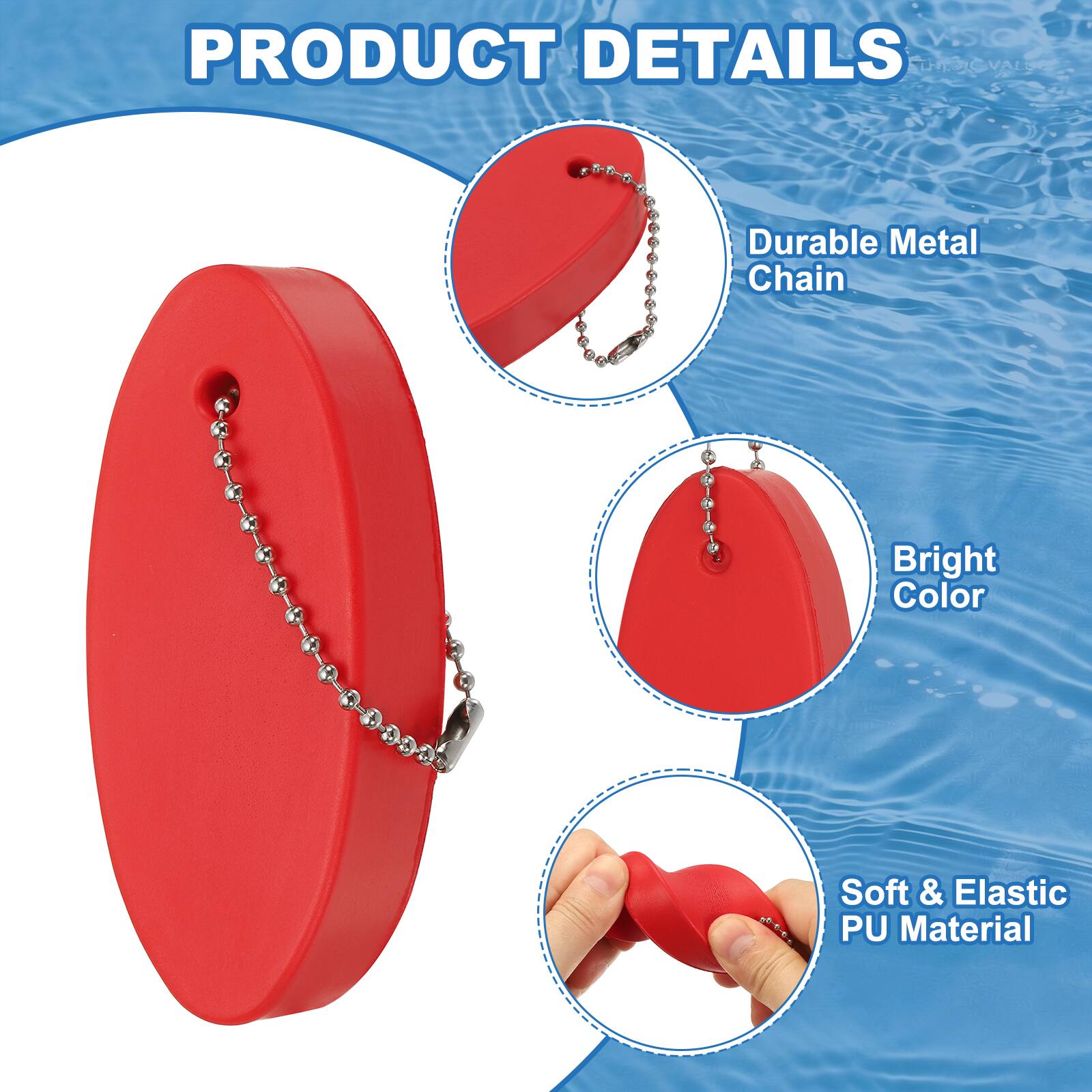 PRODUCT DETAILS

- Durable Metal Chain
- Bright Color
- Soft & Elastic PU Material