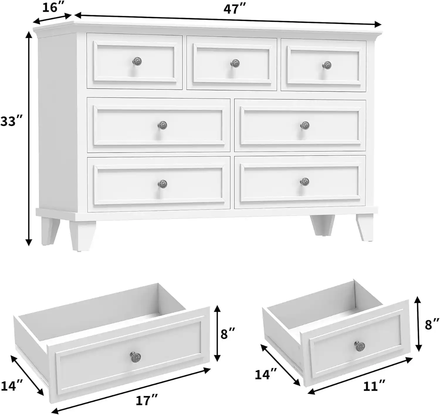16"  
47"  
33"  
8"  
8"  
14"  
17"  
14"  
11"