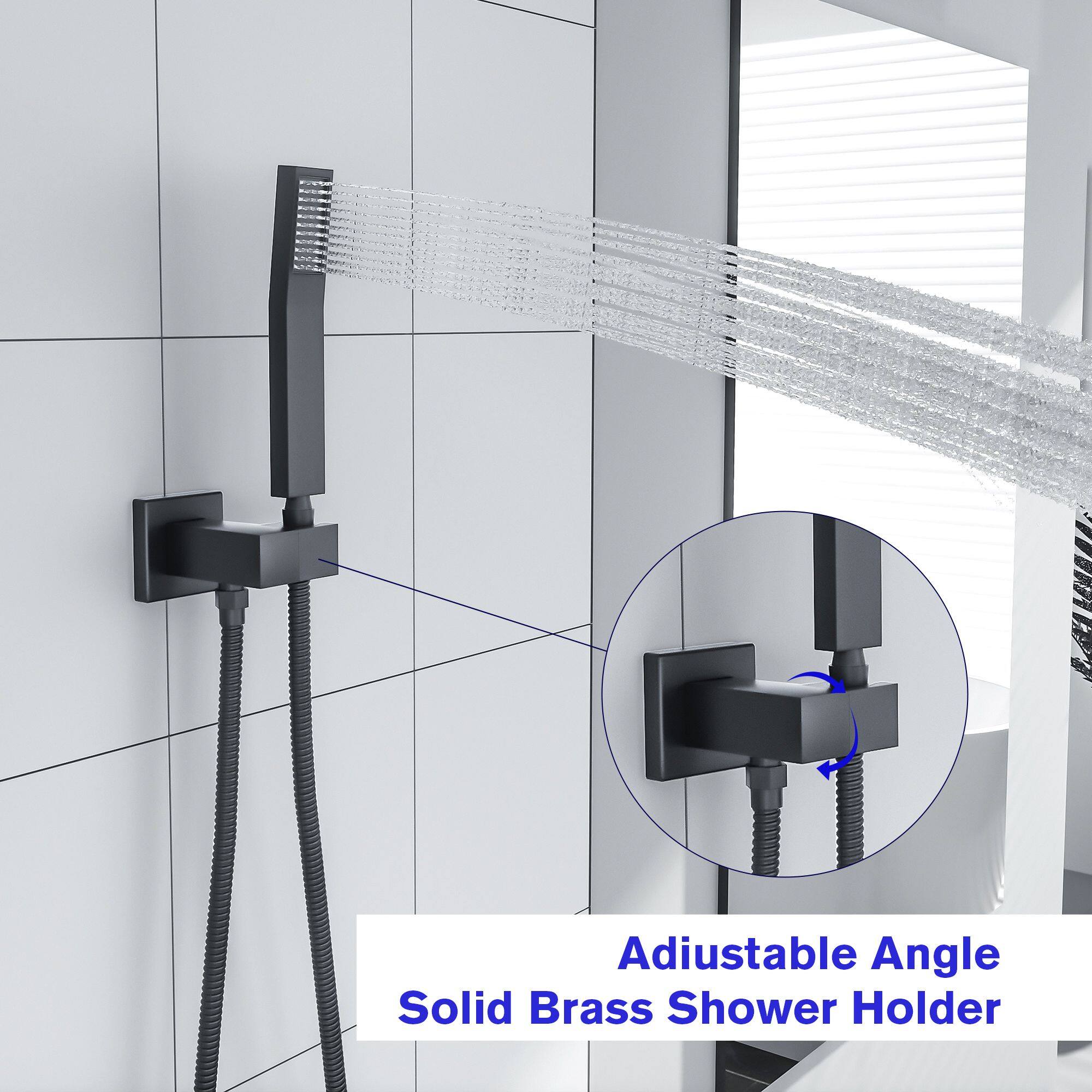 Adjustable Angle Solid Brass Shower Holder