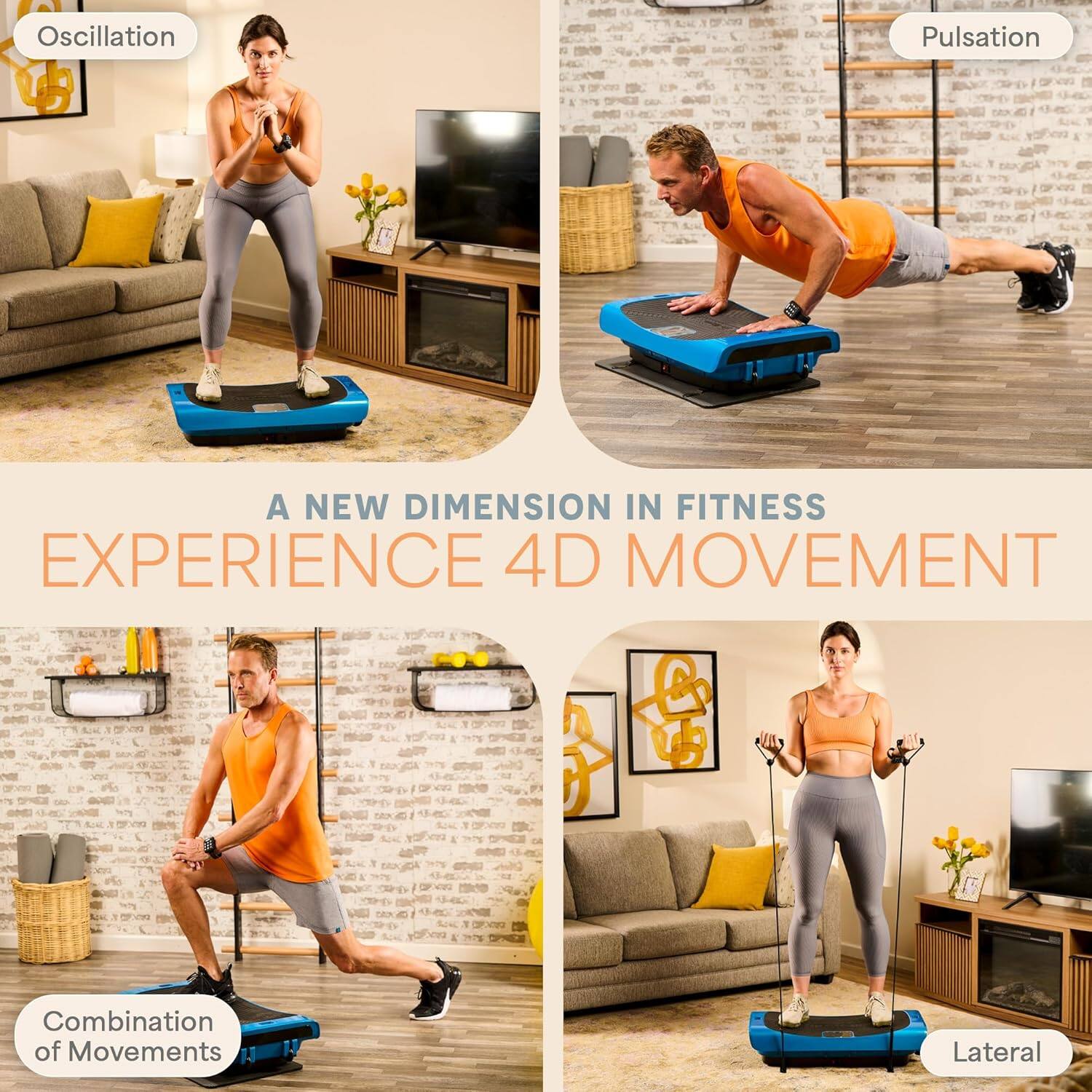 LifePro Rumblex Pro Vibration Plate Machine 4D Motion Triple Motor