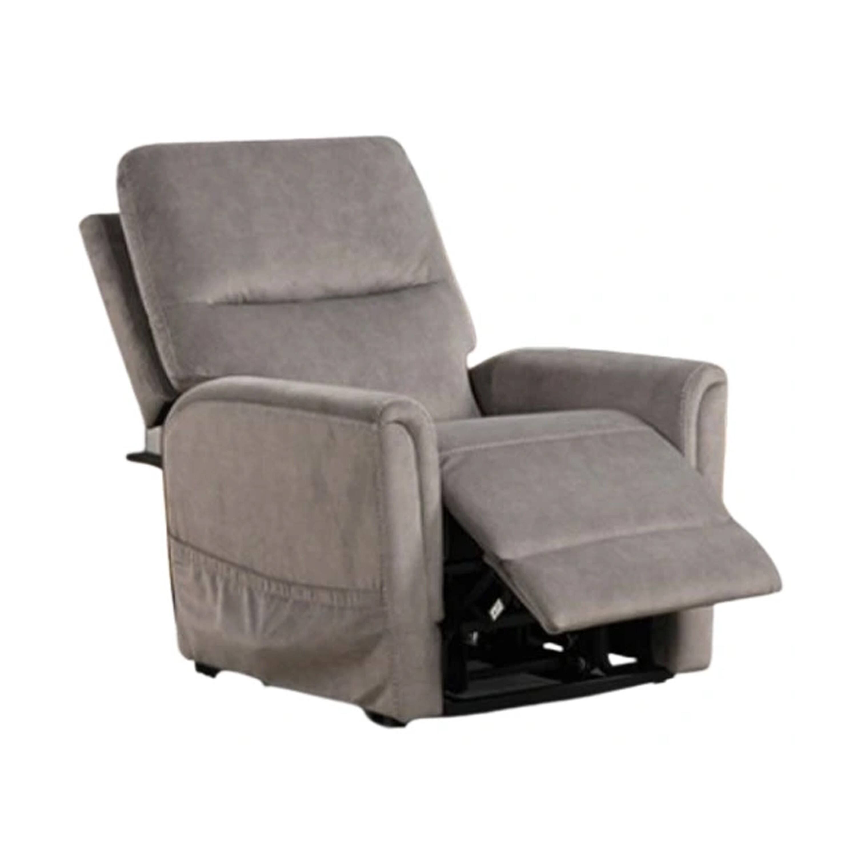 Alt View 1. Manhattan Lane - Power Lift Chair with Heat and Massage, Gray Fabric Padded, USB Port - Gray.