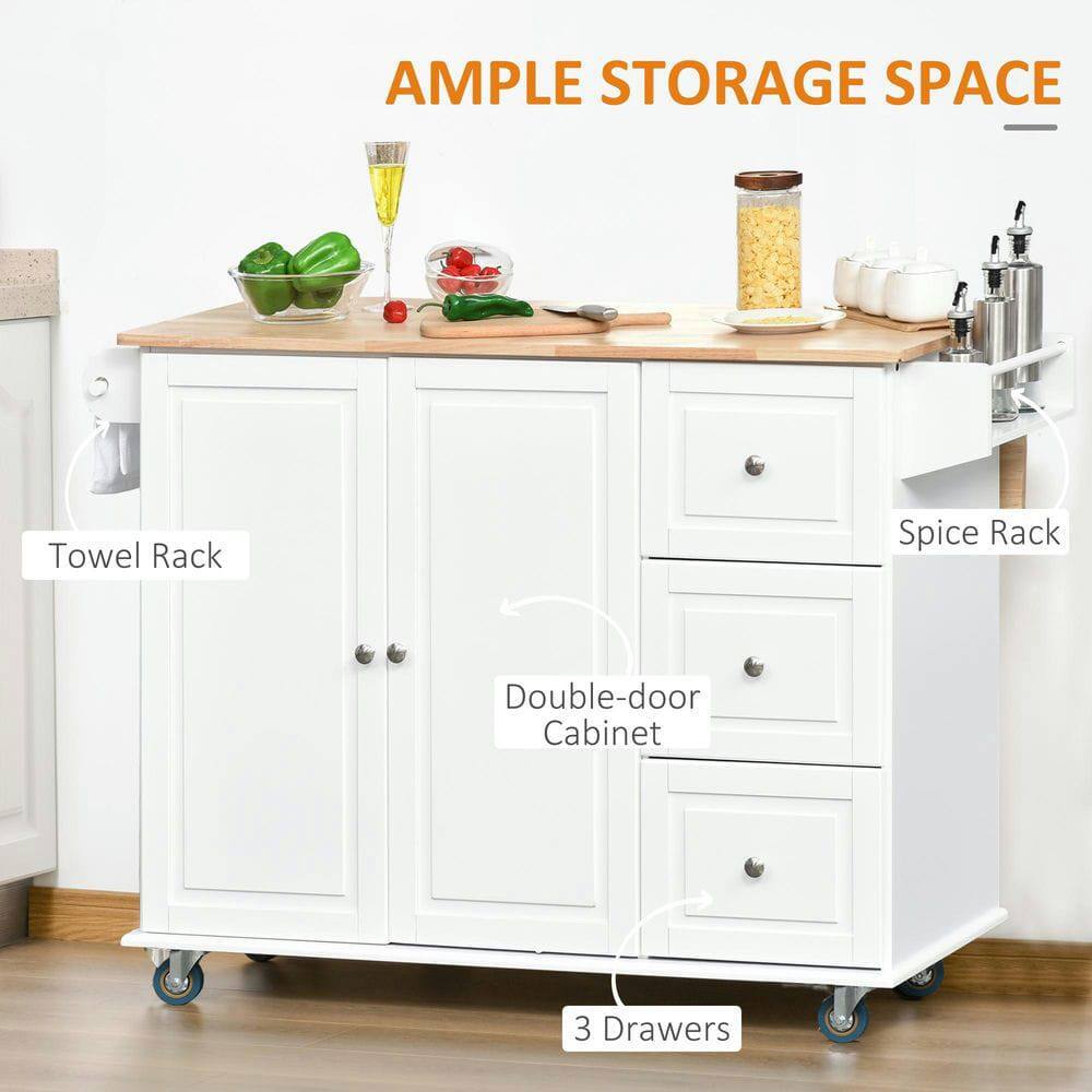AMPLE STORAGE SPACE

- Towel Rack
- Double-door Cabinet
- 3 Drawers
- Spice Rack