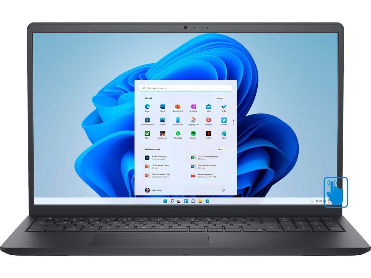 Dell - Upgraded - 15.6" 2K Touchscreen Laptop - Intel 13th Generation Core i7 1355U 2023 - 8GB Memory - 256 GB Storage-Windows 11 Pro - Black