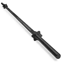 Philosophy Gym - Standard Barbell, Threaded 1-in Weight Bar with Star Collars - Black
