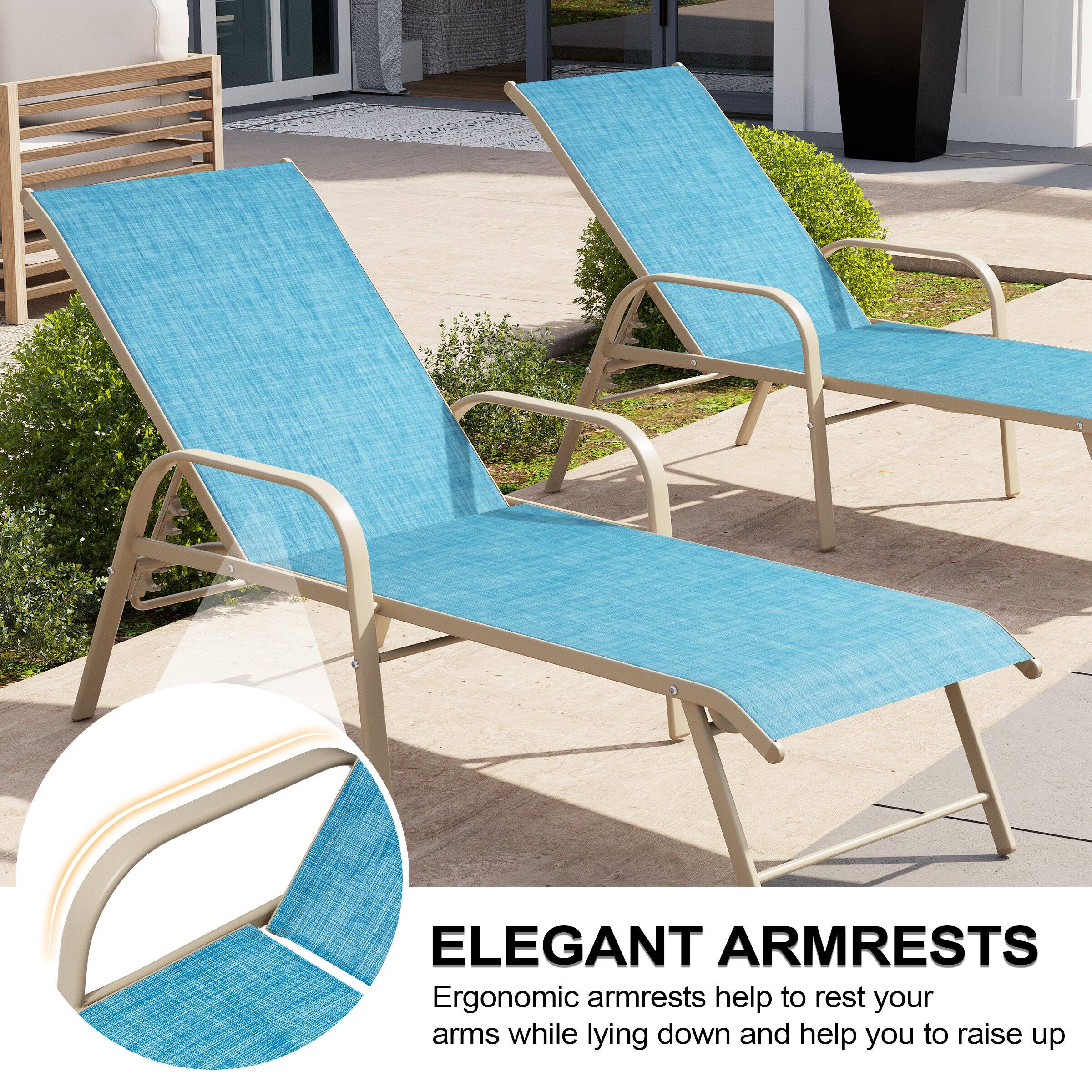 ELEGANT ARMRESTS  
Ergonomic armrests help to rest your arms while lying down and help you to raise up